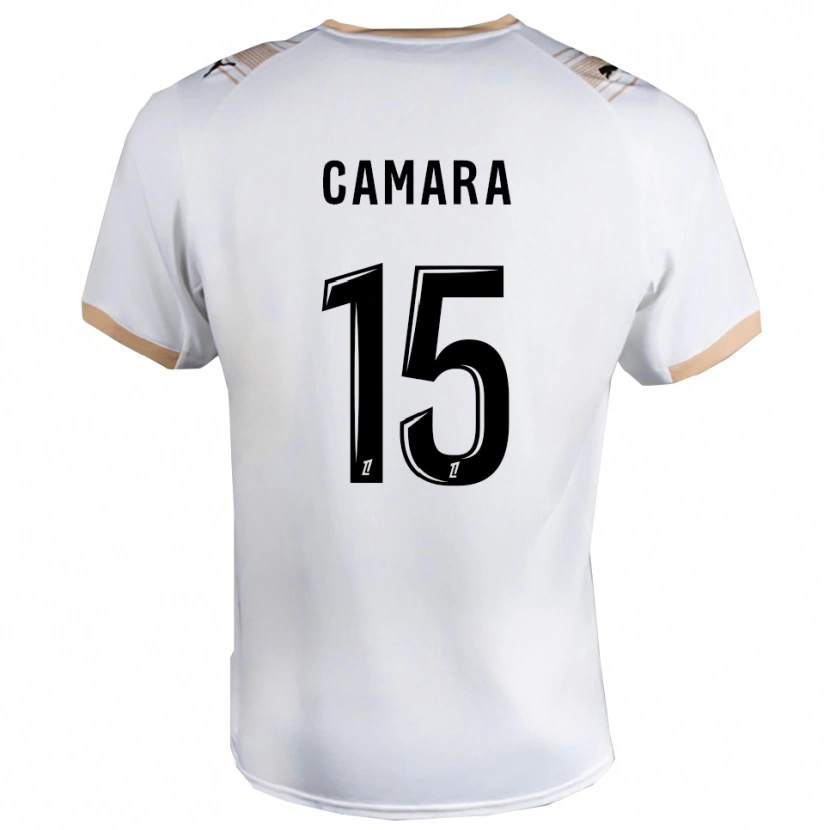Danxen Hombre Camiseta Condé Camara #15 Blanco Negro 2ª Equipación 2025/26 La Camisa México