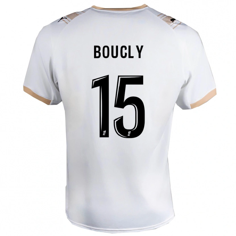 Danxen Hombre Camiseta Maïté Boucly #15 Blanco Negro 2ª Equipación 2025/26 La Camisa México