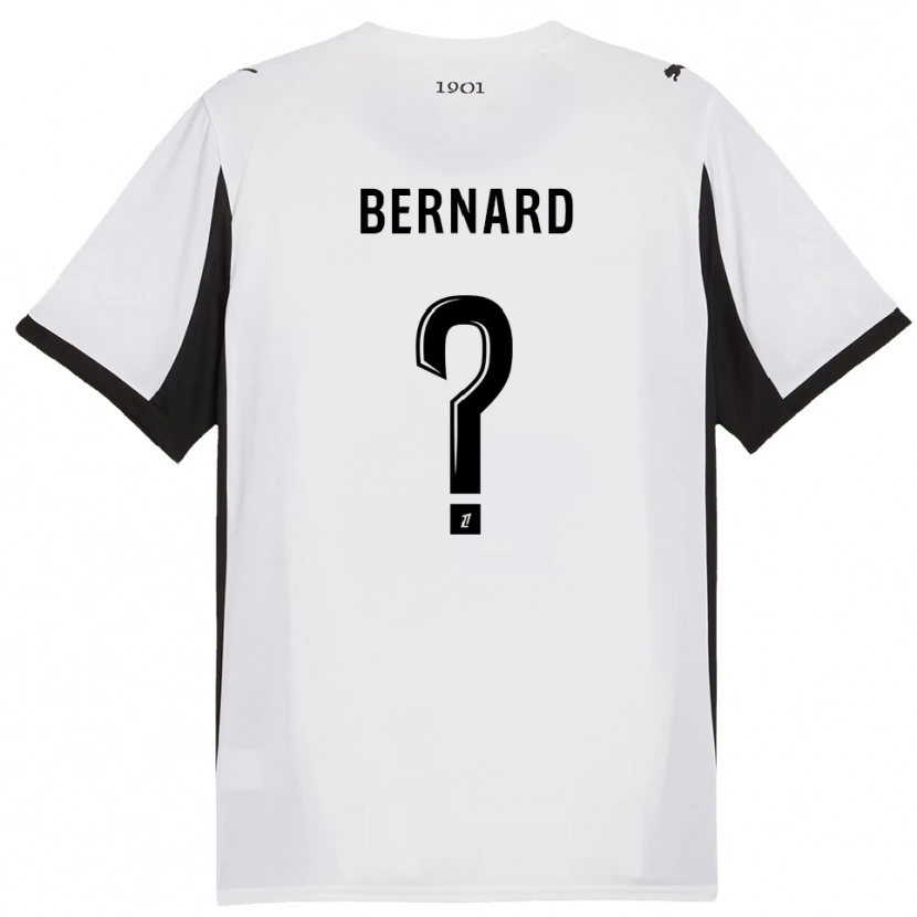 Danxen Hombre Camiseta Alexis Bernard #0 Blanco Negro 2ª Equipación 2025/26 La Camisa México