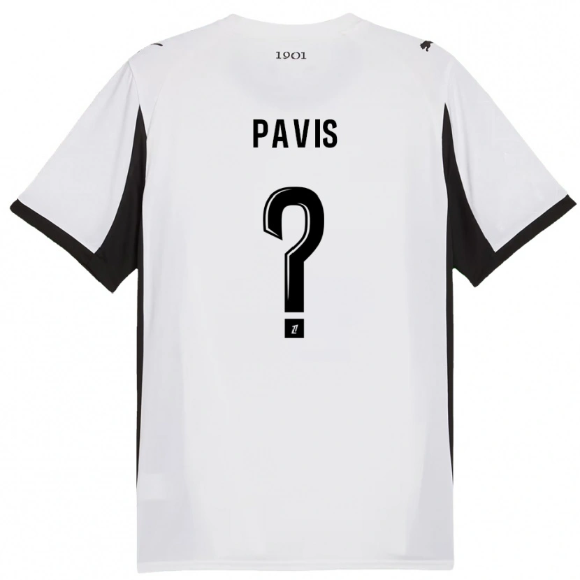 Danxen Hombre Camiseta Robin Pavis #0 Blanco Negro 2ª Equipación 2025/26 La Camisa México