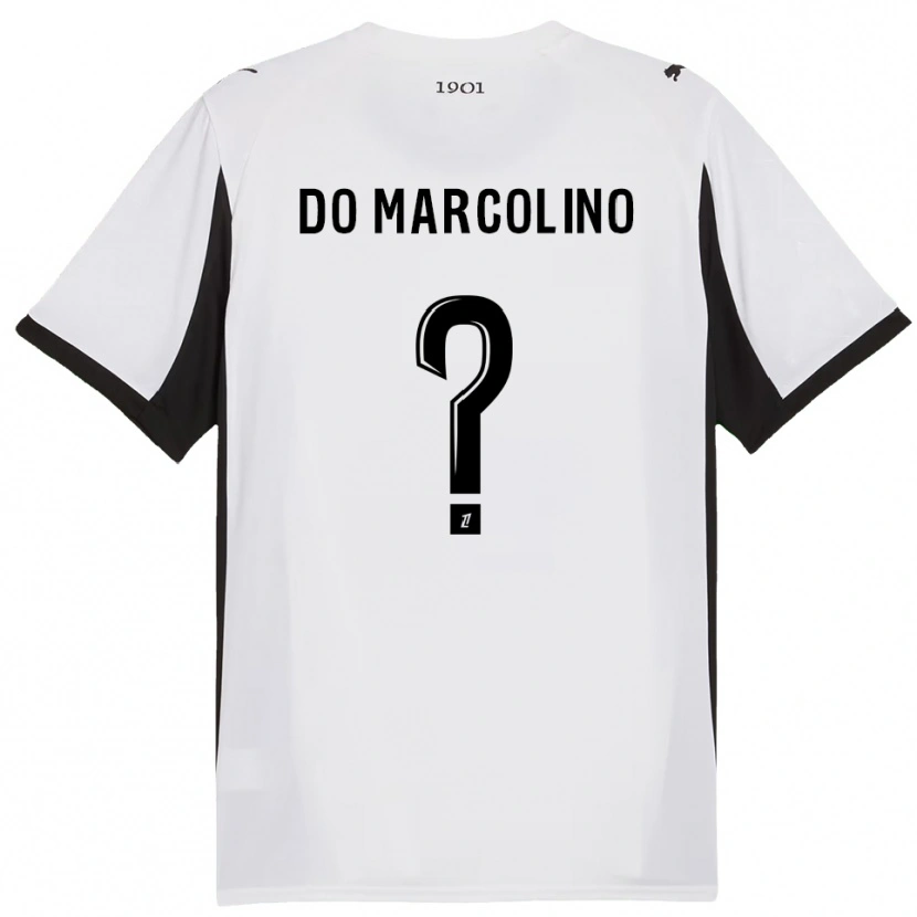 Danxen Hombre Camiseta Arsène Do Marcolino #0 Blanco Negro 2ª Equipación 2025/26 La Camisa México