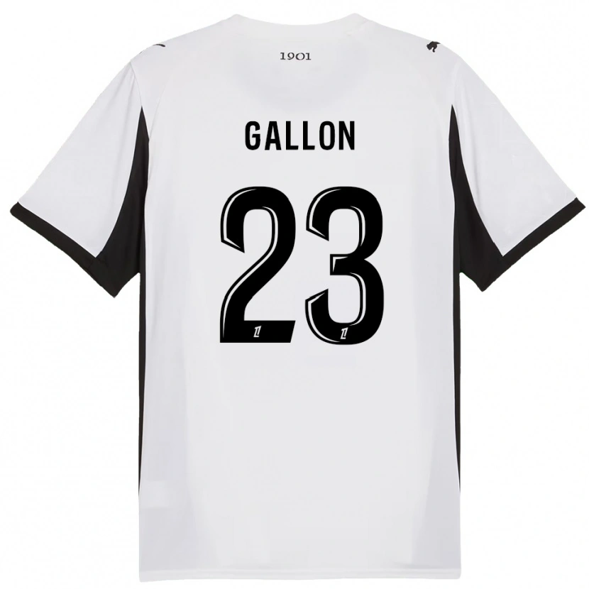 Danxen Hombre Camiseta Gauthier Gallon #23 Blanco Negro 2ª Equipación 2025/26 La Camisa México