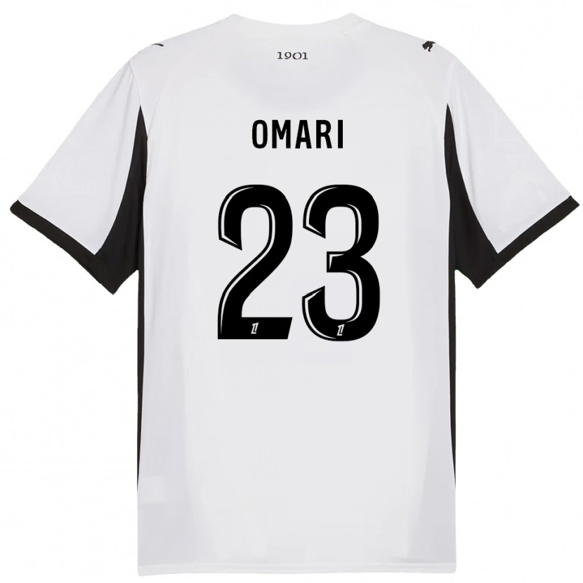 Danxen Hombre Camiseta Warmed Omari #23 Blanco Negro 2ª Equipación 2025/26 La Camisa México