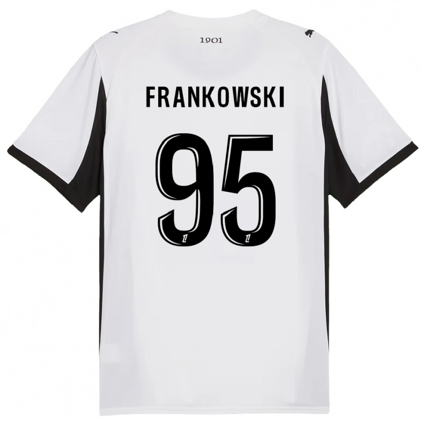 Danxen Hombre Camiseta Przemyslaw Frankowski #95 Blanco Negro 2ª Equipación 2025/26 La Camisa México