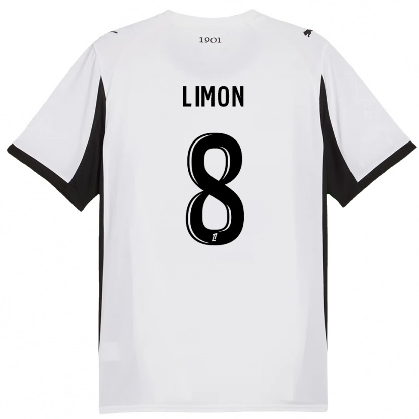 Danxen Hombre Camiseta Paolo Limon #8 Blanco Negro 2ª Equipación 2025/26 La Camisa México