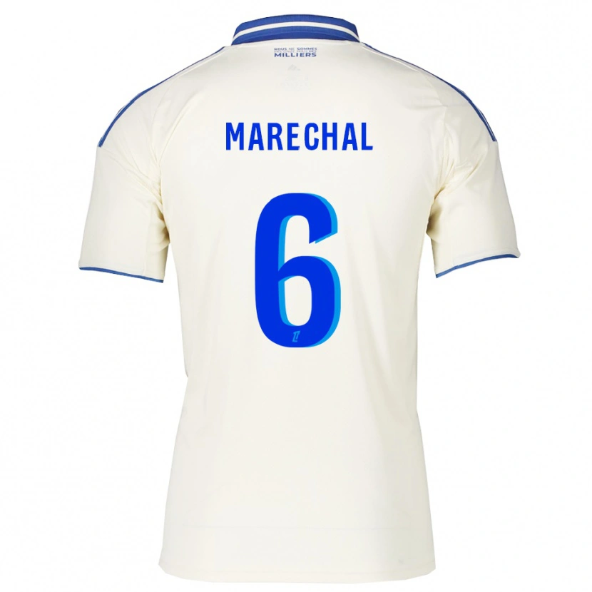 Danxen Hombre Camiseta Max Maréchal #6 Champán Azul 2ª Equipación 2025/26 La Camisa México