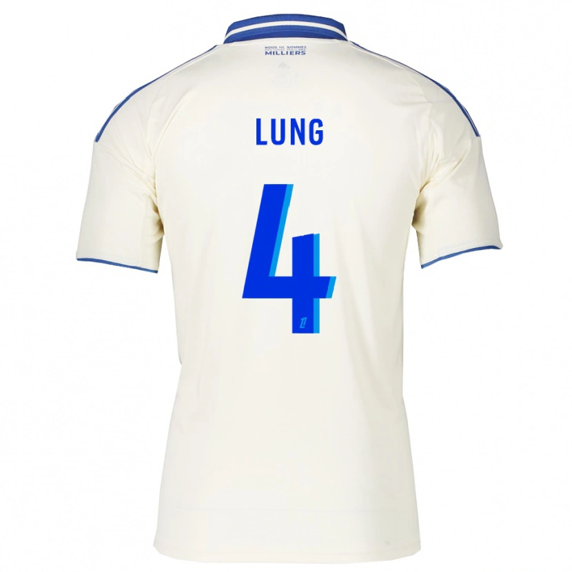 Danxen Hombre Camiseta Sacha Lung #4 Champán Azul 2ª Equipación 2025/26 La Camisa México