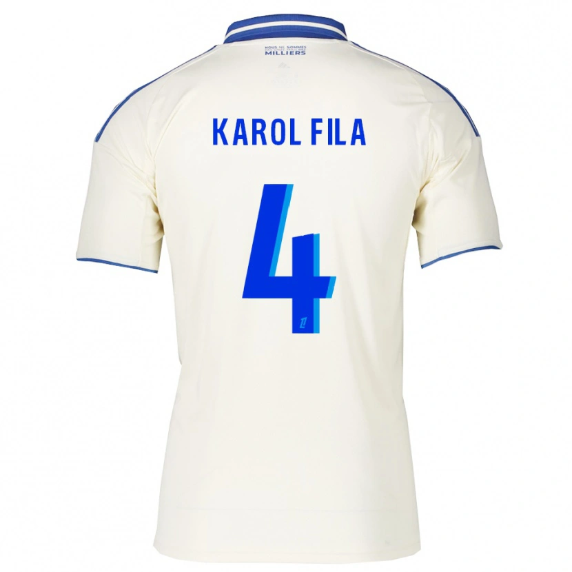 Danxen Hombre Camiseta Karol Fila #4 Champán Azul 2ª Equipación 2025/26 La Camisa México
