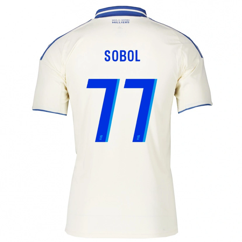 Danxen Hombre Camiseta Eduard Sobol #77 Champán Azul 2ª Equipación 2025/26 La Camisa México