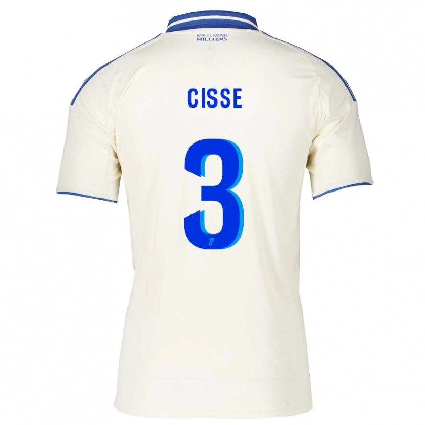 Danxen Hombre Camiseta Louis Cisse #3 Champán Azul 2ª Equipación 2025/26 La Camisa México