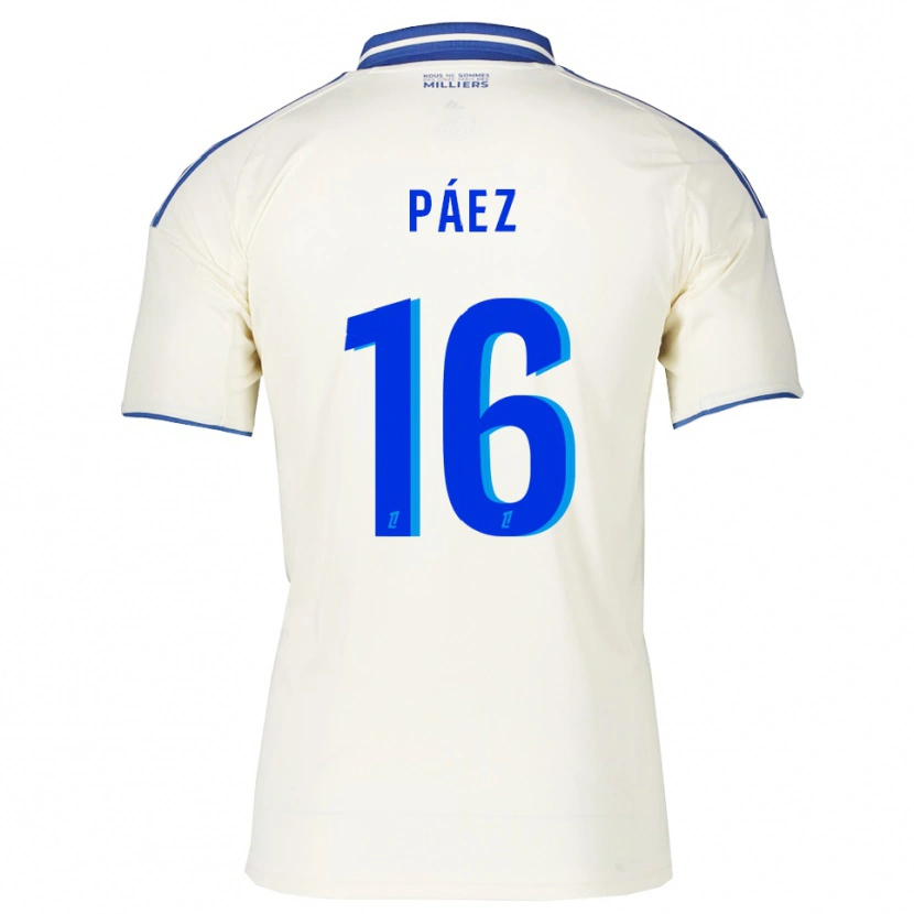 Danxen Hombre Camiseta Kendry Páez #16 Champán Azul 2ª Equipación 2025/26 La Camisa México