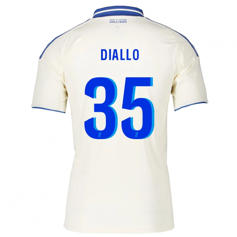 Danxen Hombre Camiseta Tidiane Diallo #35 Champán Azul 2ª Equipación 2025/26 La Camisa México