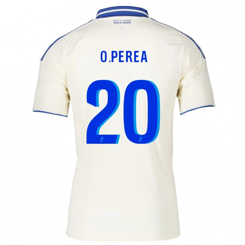 Danxen Hombre Camiseta Óscar Perea #20 Champán Azul 2ª Equipación 2025/26 La Camisa México