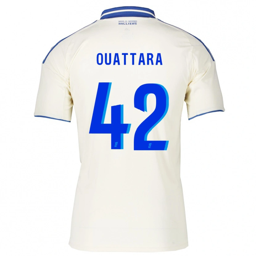 Danxen Hombre Camiseta Abdoul Ouattara #42 Champán Azul 2ª Equipación 2025/26 La Camisa México