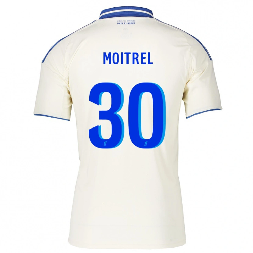 Danxen Hombre Camiseta Pauline Moitrel #30 Champán Azul 2ª Equipación 2025/26 La Camisa México