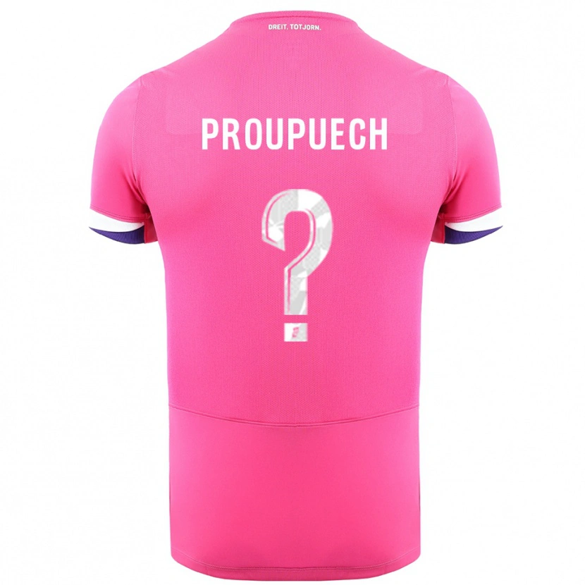 Danxen Hombre Camiseta Lucas Proupuech #0 Rosa Blanco 2ª Equipación 2025/26 La Camisa México
