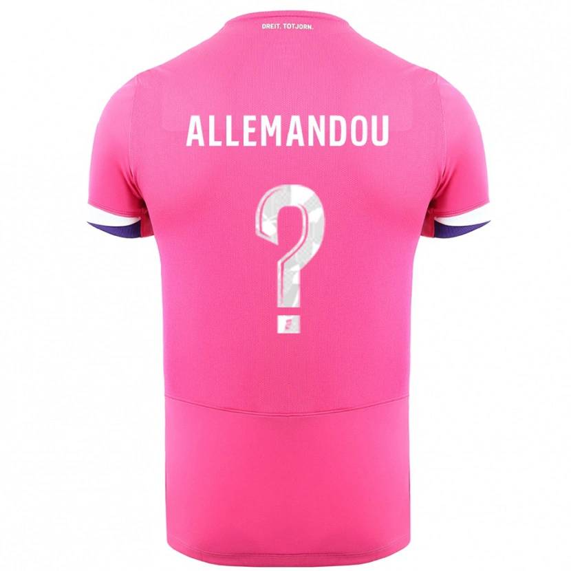 Danxen Hombre Camiseta Teddy Allemandou #0 Rosa Blanco 2ª Equipación 2025/26 La Camisa México