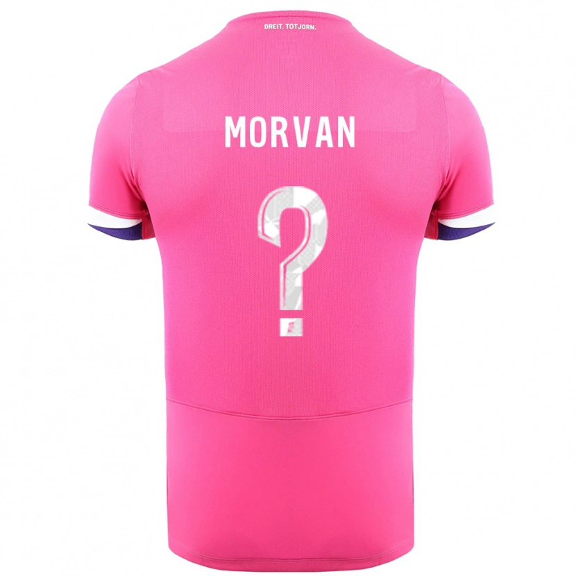 Danxen Hombre Camiseta Loup Morvan #0 Rosa Blanco 2ª Equipación 2025/26 La Camisa México