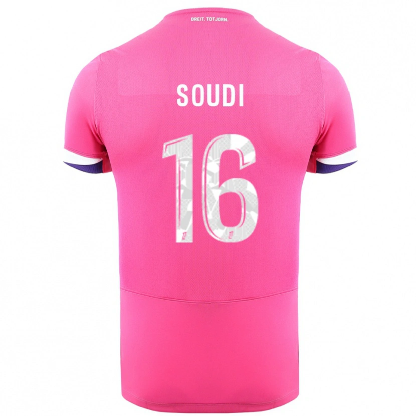Danxen Hombre Camiseta Adam Soudi #16 Rosa Blanco 2ª Equipación 2025/26 La Camisa México