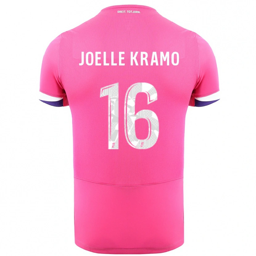 Danxen Hombre Camiseta Marie Joelle Kramo #16 Rosa Blanco 2ª Equipación 2025/26 La Camisa México
