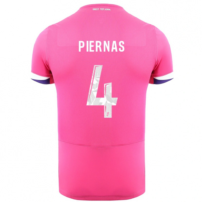Danxen Hombre Camiseta Gaëtan Bakhouche Piernas #4 Rosa Blanco 2ª Equipación 2025/26 La Camisa México