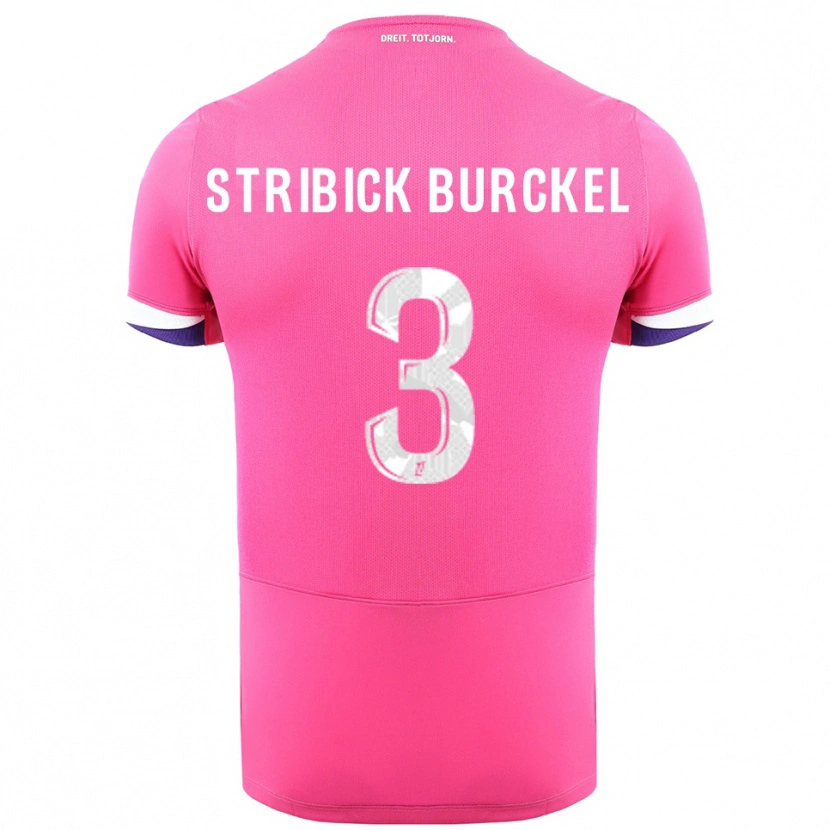 Danxen Hombre Camiseta Laetitia Stribick-Burckel #3 Rosa Blanco 2ª Equipación 2025/26 La Camisa México
