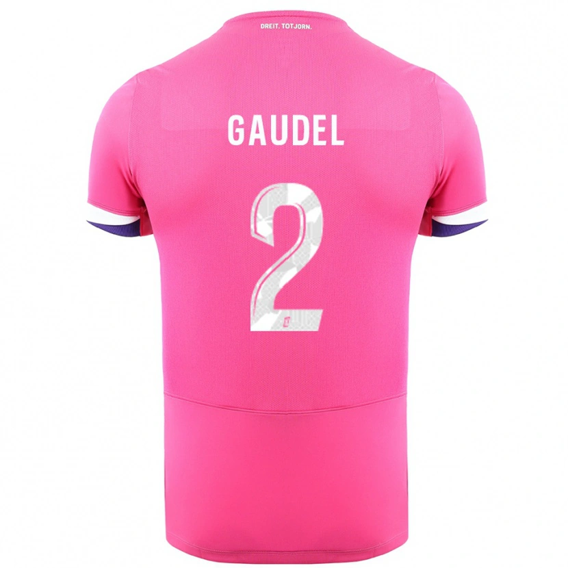 Danxen Hombre Camiseta Raphaël Gaudel #2 Rosa Blanco 2ª Equipación 2025/26 La Camisa México