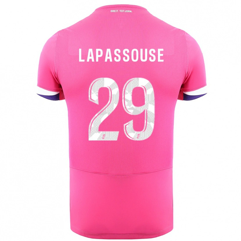 Danxen Hombre Camiseta Louna Lapassouse #29 Rosa Blanco 2ª Equipación 2025/26 La Camisa México
