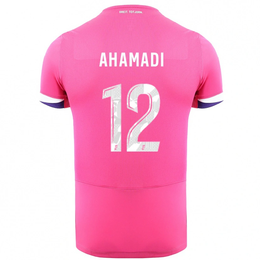 Danxen Hombre Camiseta Isaack Ahamadi #12 Rosa Blanco 2ª Equipación 2025/26 La Camisa México