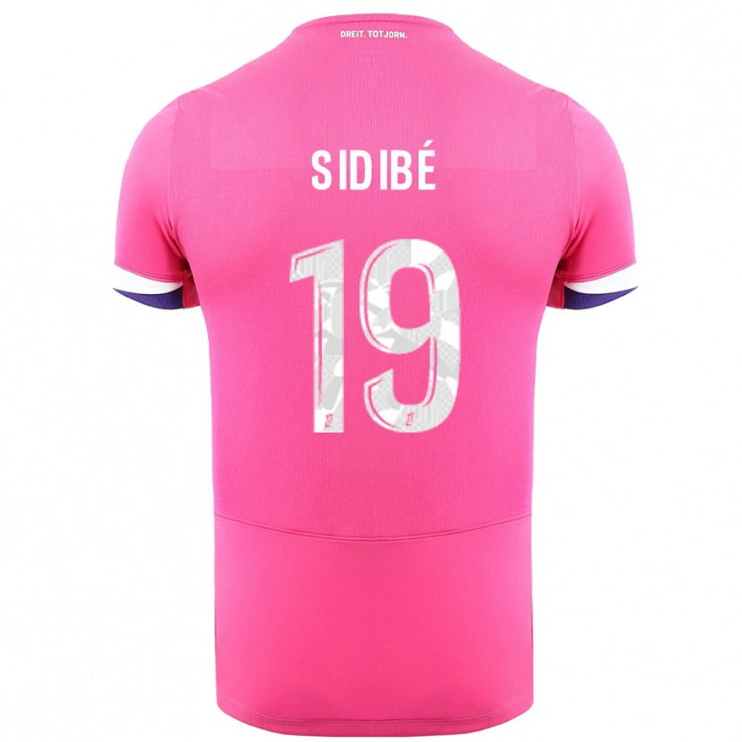Danxen Hombre Camiseta Djibril Sidibé #19 Rosa Blanco 2ª Equipación 2025/26 La Camisa México