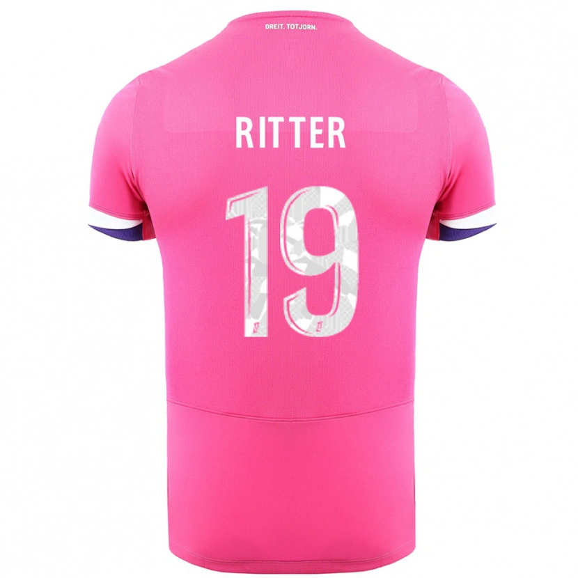 Danxen Hombre Camiseta Morgane Ritter #19 Rosa Blanco 2ª Equipación 2025/26 La Camisa México