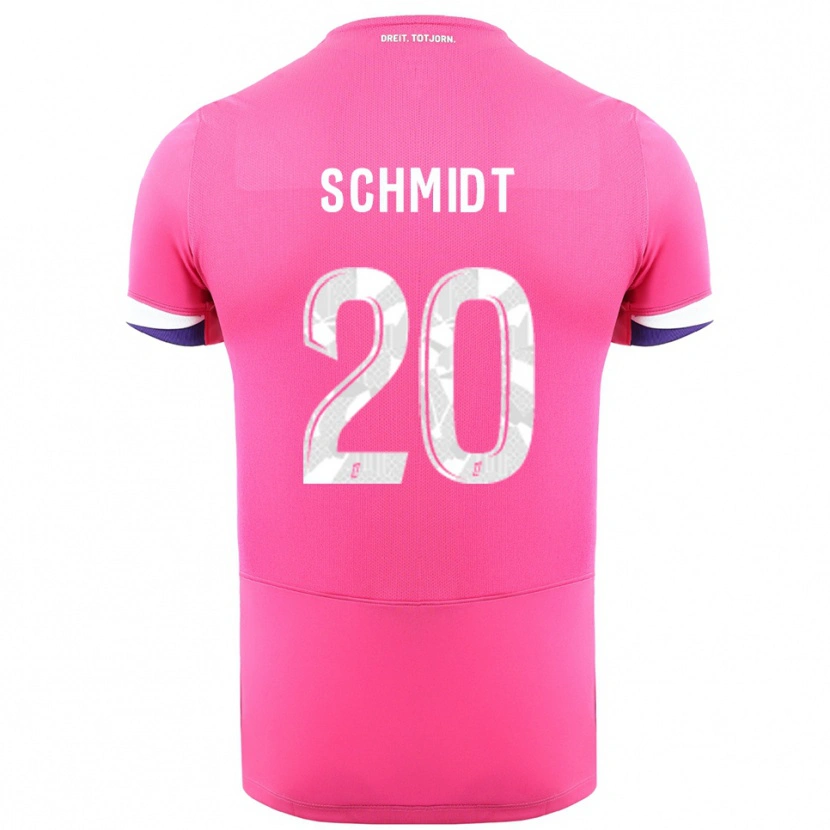 Danxen Hombre Camiseta Niklas Schmidt #20 Rosa Blanco 2ª Equipación 2025/26 La Camisa México