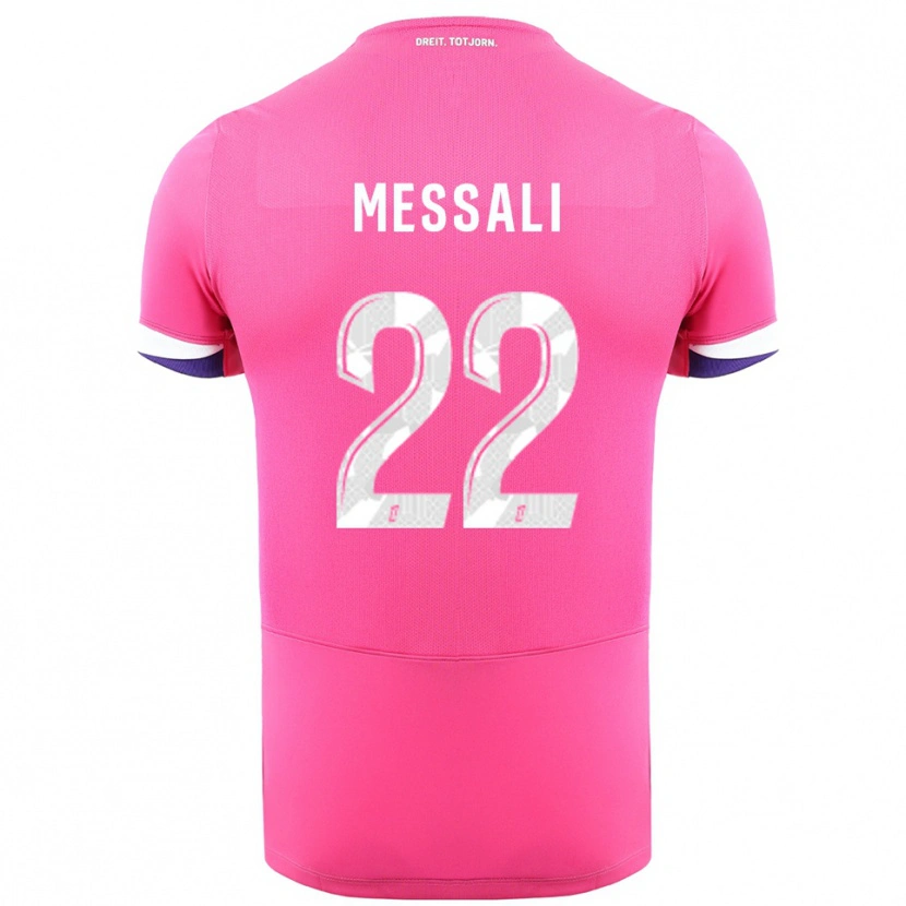 Danxen Hombre Camiseta Rafik Messali #22 Rosa Blanco 2ª Equipación 2025/26 La Camisa México