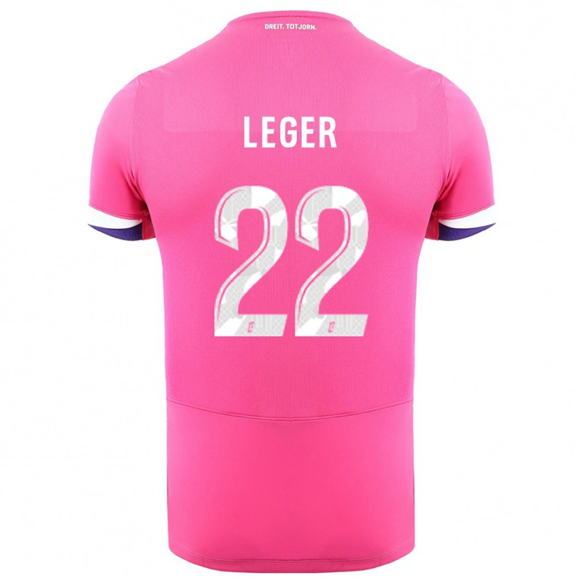 Danxen Hombre Camiseta Christelle Léger #22 Rosa Blanco 2ª Equipación 2025/26 La Camisa México