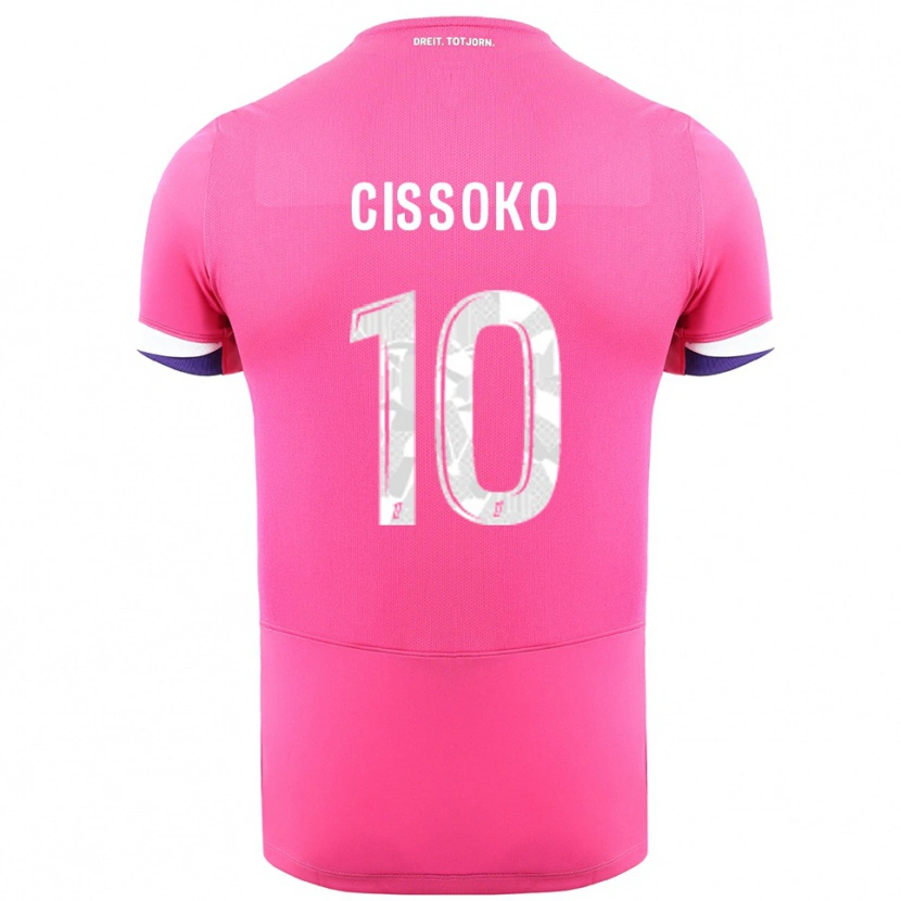 Danxen Hombre Camiseta Ibrahim Cissoko #10 Rosa Blanco 2ª Equipación 2025/26 La Camisa México