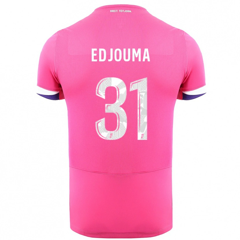 Danxen Hombre Camiseta Noah Edjouma #31 Rosa Blanco 2ª Equipación 2025/26 La Camisa México