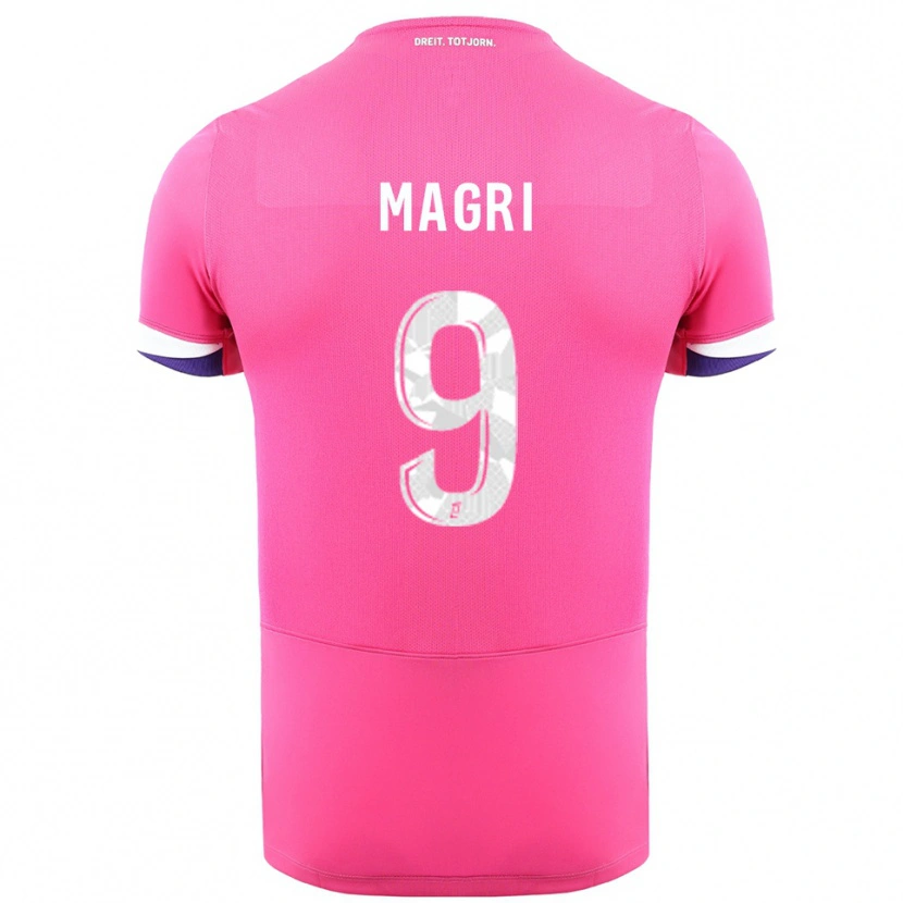 Danxen Hombre Camiseta Frank Magri #9 Rosa Blanco 2ª Equipación 2025/26 La Camisa México