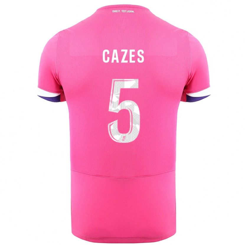 Danxen Hombre Camiseta Manon Cazes #5 Rosa Blanco 2ª Equipación 2025/26 La Camisa México