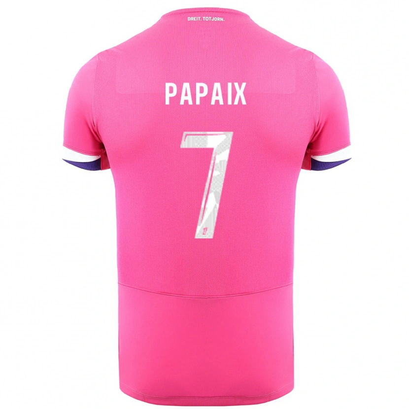 Danxen Hombre Camiseta Marie Papaix #7 Rosa Blanco 2ª Equipación 2025/26 La Camisa México