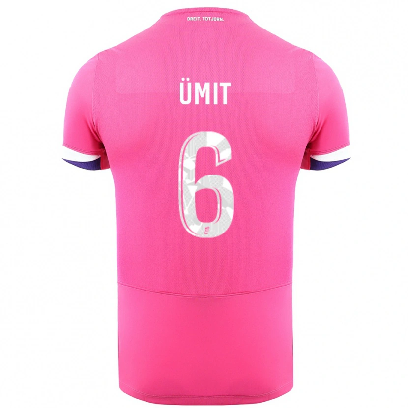 Danxen Hombre Camiseta Ümit Akdağ #6 Rosa Blanco 2ª Equipación 2025/26 La Camisa México