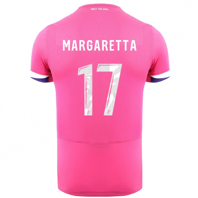 Danxen Hombre Camiseta Jessica Margaretta #17 Rosa Blanco 2ª Equipación 2025/26 La Camisa México