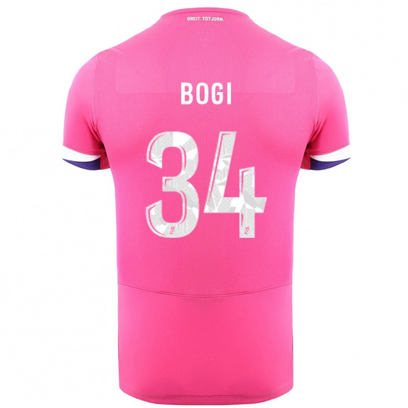 Danxen Hombre Camiseta Fiona Bogi #34 Rosa Blanco 2ª Equipación 2025/26 La Camisa México
