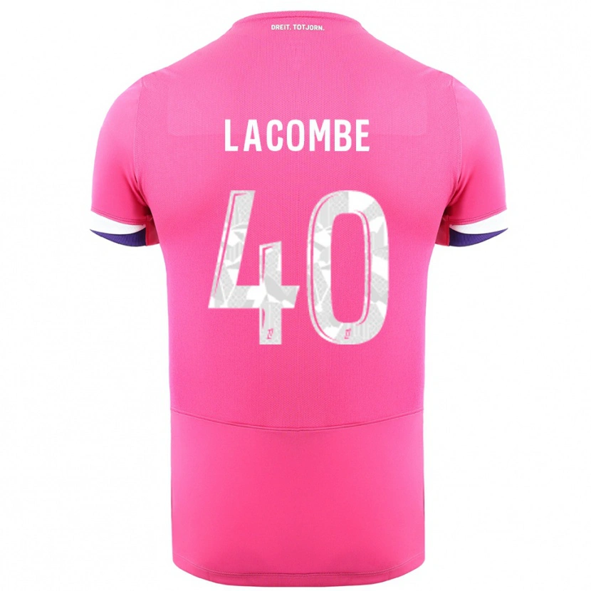 Danxen Hombre Camiseta Justin Lacombe #40 Rosa Blanco 2ª Equipación 2025/26 La Camisa México