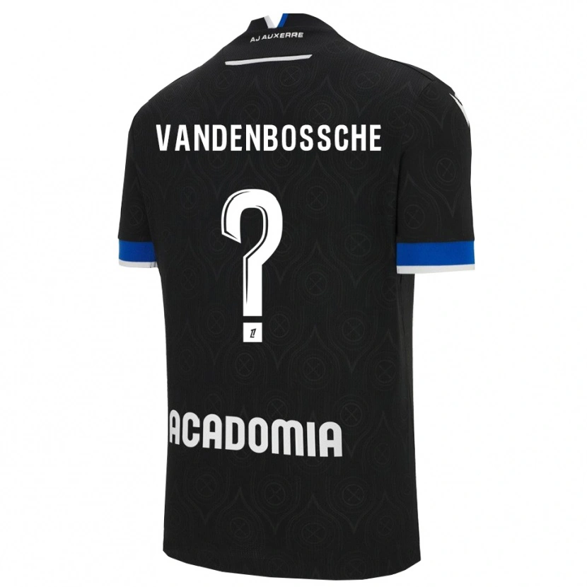 Danxen Hombre Camiseta Louka Vandenbossche #0 Negro Blanco 2ª Equipación 2025/26 La Camisa México