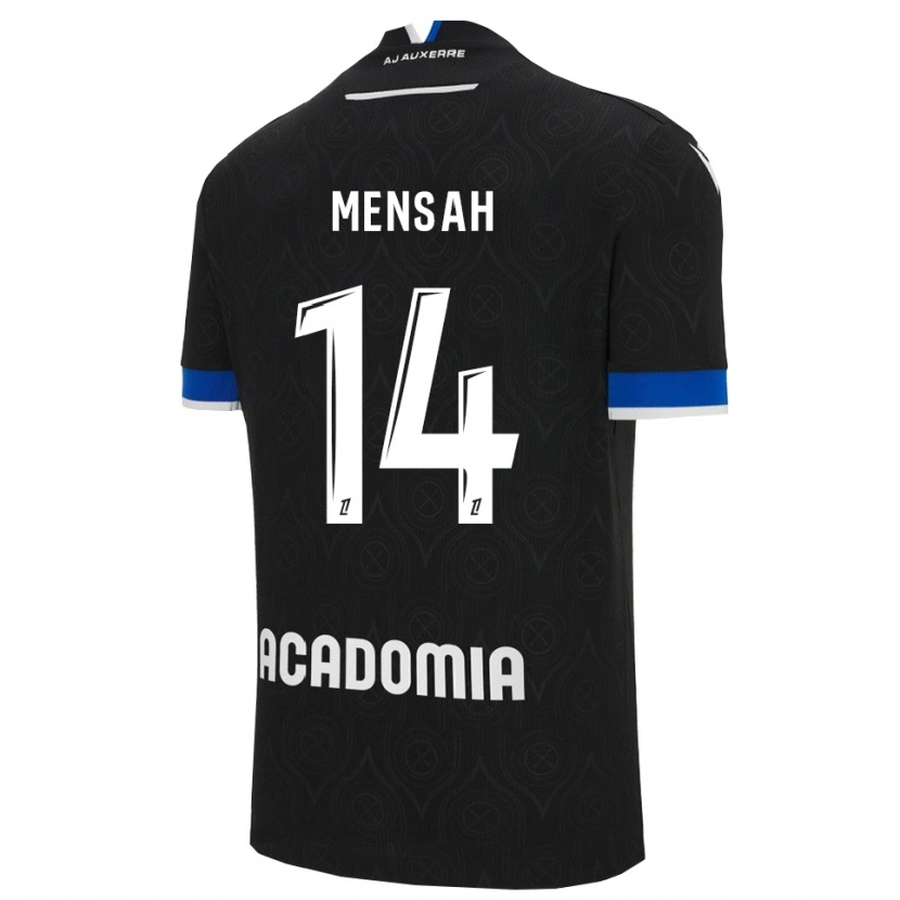 Danxen Hombre Camiseta Gideon Mensah #14 Negro Blanco 2ª Equipación 2025/26 La Camisa México
