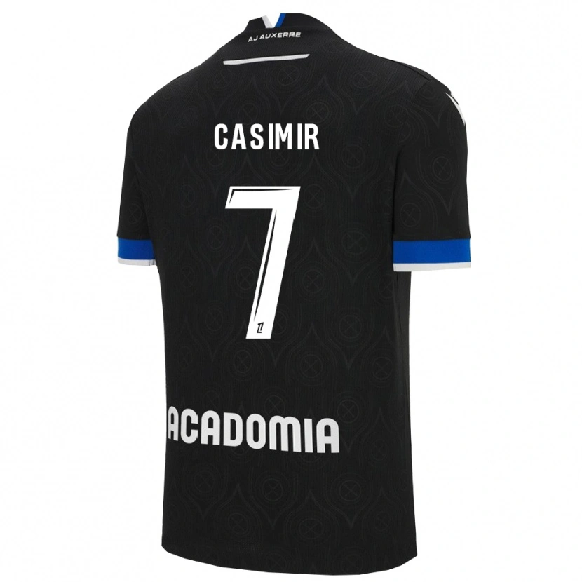 Danxen Hombre Camiseta Josué Casimir #7 Negro Blanco 2ª Equipación 2025/26 La Camisa México