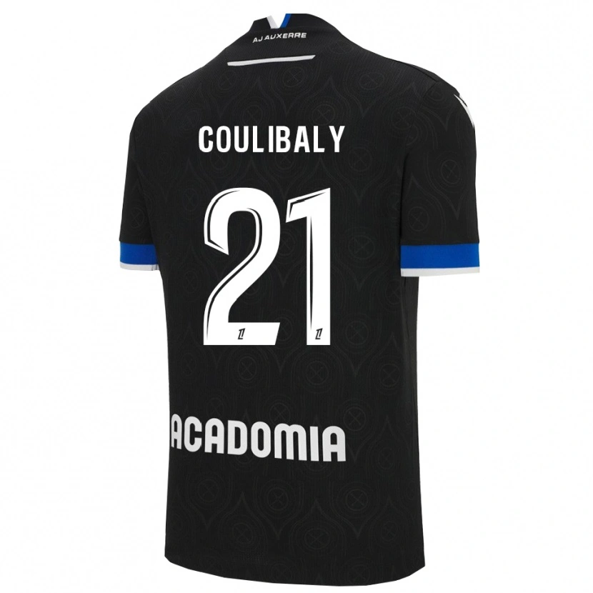 Danxen Hombre Camiseta Lasso Coulibaly #21 Negro Blanco 2ª Equipación 2025/26 La Camisa México