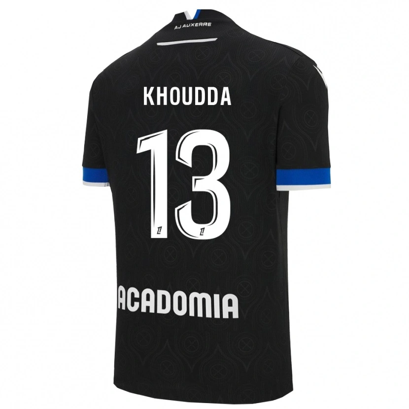 Danxen Hombre Camiseta Youssef Khoudda #13 Negro Blanco 2ª Equipación 2025/26 La Camisa México