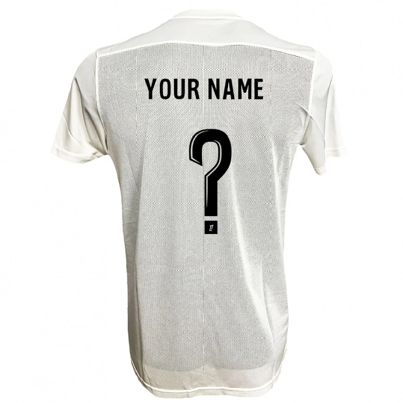 Danxen Hombre Camiseta Su Nombre #0 Negro Blanco 2ª Equipación 2025/26 La Camisa México