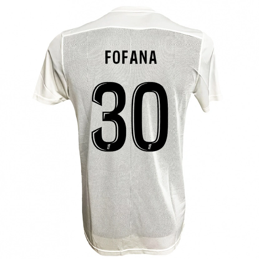 Danxen Hombre Camiseta Yahia Fofana #30 Negro Blanco 2ª Equipación 2025/26 La Camisa México